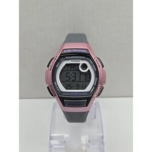 Casio LWS2000H Step Tracker Digital Watch 100M WR 200 Lap Pink Gray New Battery